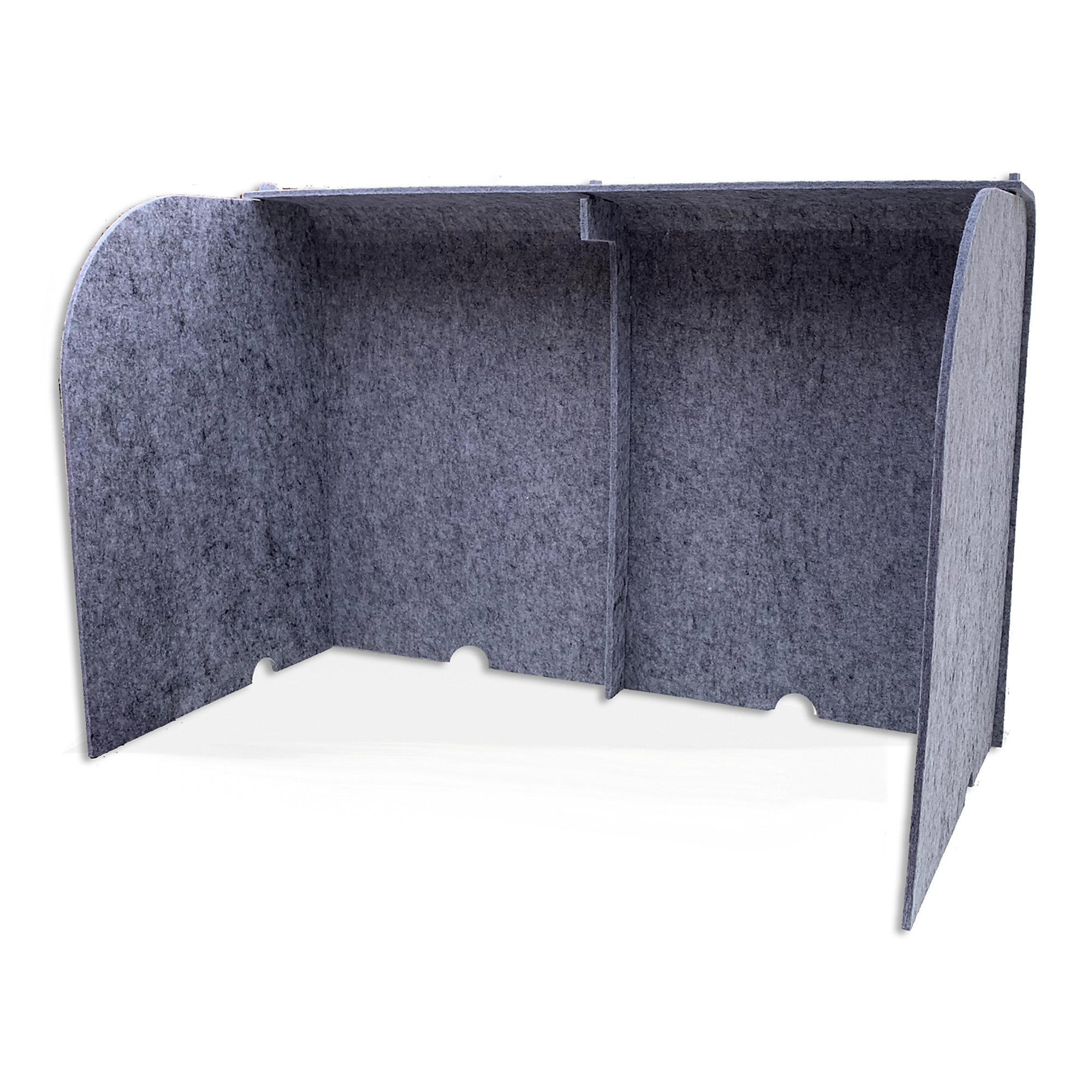 Ghent, AcousticDesktop Surround Protection Screen,24in.Hx36in.Wx18in.D, Color Finish Silver, Model# ADS2436SIL